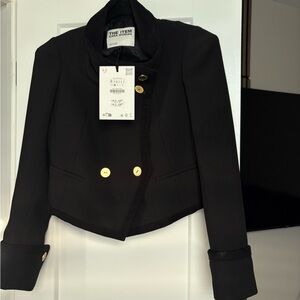 Zara Black Blazer with Gold Buttons